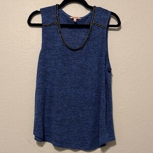 Juicy Couture Blue Tank Top with Beaded Detail